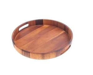 Bandejas de madera grabadas a mano quemadas personalizadas de calidad experta Bandeja de servicio de madera de mango natural Decoración de servicio multiusos a bajo precio - Product Image 1