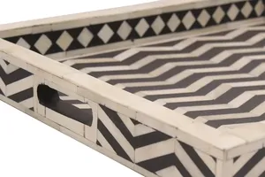 ถาดเสิร์ฟอาหารฝังกระดูกธรรมชาติทำมือถาดดอกไม้ขัดมันหรูหราสำหรับผลไม้บ้านโรงแรมโต๊ะตกแต่งจานแบบพกพา - Product Image 4