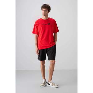 เสื้อยืดคอกลมโอเวอร์ไซส์พิมพ์ลายสำหรับผู้ชาย Tommylife Wholesale รุ่น 88330 สีดำ - สีน้ำเงินกรมท่า - Product Image 6