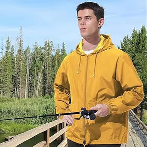 Veste coupe-vent longue pour homme de marque en gros, style vintage, légère, imperméable, à capuche, pour l'hiver - Product Image 1