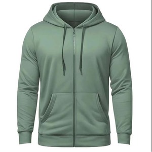 Sudaderas con Capucha para Hombre, Transpirables, Bordadas, Lisas, Teñidas, de Invierno, 100% Algodón, Servicio OEM, Diseño Personalizado, Cierre de Cremallera, Manga Larga, Estilo Urbano Informal - Product Image 1