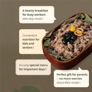 K-HANUL gạo nếp lá sen onggishiru gói 180g * 20 lò vi sóng ăn sẵn cao cấp/hấp sẵn truyền thống Hàn Quốc - Product Image 3