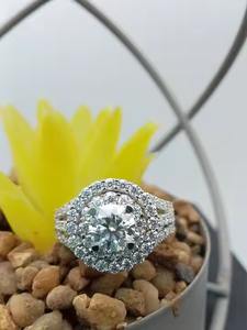 925สเตอร์ลิงเงินแบบกำหนดเองโซลิแทร์ VVS Moissanite ของขวัญหมั้นหมายความพึงพอใจรับประกัน100% 14K/18K ทองสำหรับงานแต่งงาน - Product Image 3