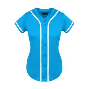 Maillot de baseball softball pour femme personnalisé Vêtements de sport respirants fabriqués en usine Logo brodé en polyester durable Numéro de nom - Product Image 3