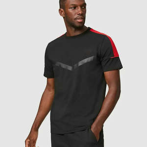 100% algodón Premium/fibra de bambú de alta calidad de talla grande camisetas de hombre personalizado cuello redondo Camiseta corta impresión con logotipos gráficos - Product Image 3