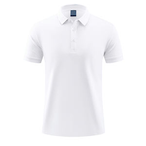 Qualité supérieure pour hommes pour chemises tricoté coton respirant Anti-rides séchage rapide décontracté solide grande taille à manches courtes - Product Image 6