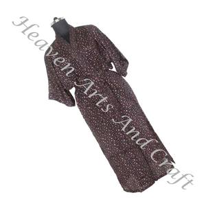 KL011 2024 alta calidad Vintage Sari Kimono bata larga Mujer seda Chaqueta larga para damas Sari Kimono largo bohemio verano Kimono - Product Image 5