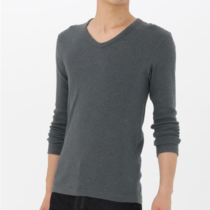 Camiseta con cuello en V para hombre, superventas, bastante suave y cómoda, ligera, personalizada, camiseta en blanco, precio de fábrica - Product Image 3