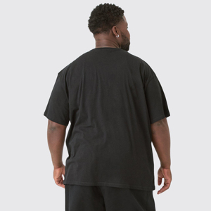 100% algodón cuello redondo Camiseta de gran tamaño de los hombres Puff estampado camisetas/hombres de alta calidad 100% algodón camisetas de gran tamaño con logotipo personalizado - Product Image 3