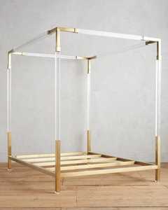 Lit en fer forgé/lit en cristal Transparent acrylique Design de luxe/cadre de lit transparent en acrylique design moderne lit Transparent en acrylique - Product Image 3