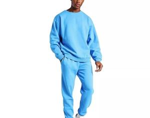 Men's Plus Size Two-Piece Winter Tracksuit Breathable Crewneck Jogging <b>Sweatshirt</b> Pants Set Custom Logo Windproof Wholesale - Product Image 1