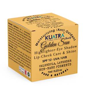 Golden Sun - Iluminador Herbal Luminoso de 7 ml, Crema Hidratante Natural Antioxidante Multiusos, Barra Iluminadora para Rostro, Ojos, Labios, Todo Tipo de Piel - Product Image 4