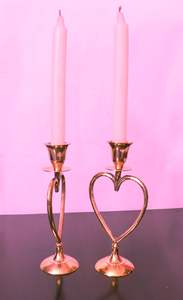 Candelabro de Latón Dorado en Forma de Corazón, Elegante Portavelas Decorativo para el Hogar y Regalos - Product Image 3
