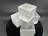 Cubo de Cristal de Selenita y Ágata Hecho a Mano, Cargado con Reiki, Gema Curativa, Equilibrio de Chakras, Alivio de la Ansiedad, Meditación, Amuleto para el Hogar