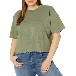 Made in Pakistan Summer Casual Eco-Friendly <b>Crop</b> Top <b>T</b> <b>Shirt</b> New Design 2025 O-neck Regular <b>Fit</b> - Product Image 1