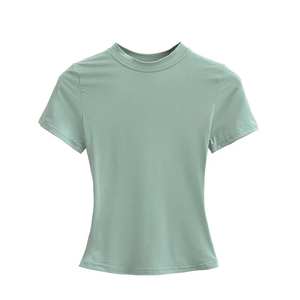 Camiseta Ajustada con Logotipo 3D para Mujer, Moderna, Elegante, de Algodón Suave, Cómoda, Ligera, de Primera Calidad, para Uso Diario, Chic, Moderna, de Verano, Anti-UV - Product Image 5