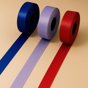 Ruban en satin personnalisé imprimé rouge de couleur unie d'inspiration vintage de Sunjoy Factory <span class=keywords><strong>Wholesale</strong></span> avec 1 cm 2,5 cm 4 cm 10 cm - Product Image 1