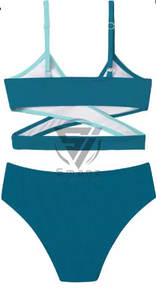 Fabricante de Trajes de Baño Personalizados al por Mayor, Traje de Baño de Diseñador con Estampado y Recortes, Bikini Sexy con Tirantes Finos para Mujer 2026 - Product Image 2