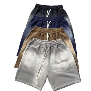 Custom Screen Print Shorts Dtg Printing Sweat Stone Wash Shorts for Men Raw Hem Drawstring Cotton Vintage Acid Washed Shorts - Product Image 6
