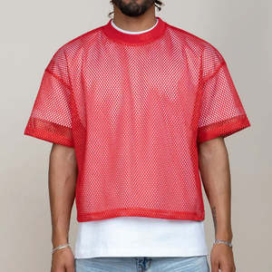 Personalizado de gran tamaño de poliéster Retro Jersey de malla American Jersey de fútbol personalizado de gran tamaño Boxy Jersey estampado Vintage Unisex American - Product Image 4