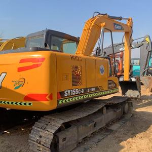 Excavadora Hidráulica de Orugas Usada SANY155C de 15 Toneladas, Mediana, con Bomba Sany y Motor Mitsubishi, con Inspección de Video - Product Image 3