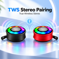 Speaker Bluetooth 5.3 Mini Portabel dengan Lampu RGB TWS Stereo Kartu TF Panggilan Bebas Genggam Tipe C Speaker Nirkabel Isi Ulang