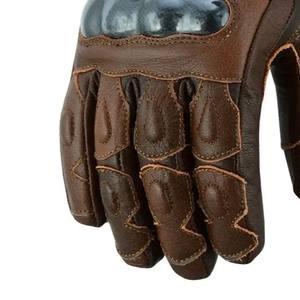 Gants de moto de course pour hommes de haute qualité Logo personnalisé Anti-rides respirant en Fiber de carbone nouveau taux de gros cousu - Product Image 6