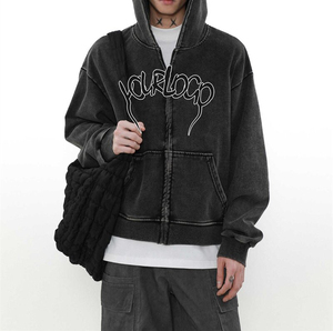 Sudadera con Capucha Personalizada de Algodón Grueso para Hombre, con Logotipo Personalizado, Ideal para Gimnasio, Fitness y Deportes al Aire Libre - Product Image 2