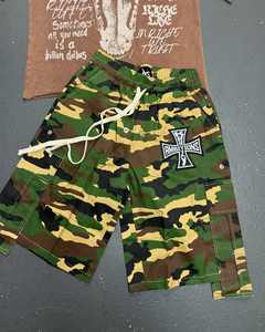 Ensemble de shorts en molleton de coton 100% respirant et léger respectueux de l'environnement avec des motifs imprimés personnalisés saison estivale - Product Image 4