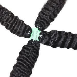 100% brut non traité vierge crépus cuticule aligné vague lâche faisceaux ondulés Extensions de cheveux humains du Temple indien - Product Image 6