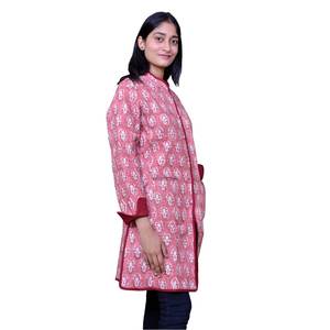 New Products Custom Quilted Jacket Hand Block Printed <b>Padded</b> With Soft Cotton Layer Quilted Jackets For Women At <b>Cheap</b> Price - Product Image 5