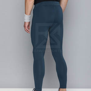 Legging OEM d'usine pour hommes vêtements de sport Leggings noirs unis vêtements de yoga de sport pour hommes vêtements d'entraînement Leggings - Product Image 3