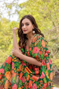 ชุดเดรสคลุมเข่าทำจากผ้าฝ้ายงานแฮนด์เมดสไตล์อินเดียของขวัญแต่งงานชุดฮันนีมูนสำหรับเด็กผู้หญิงชุดเดรสสำหรับงานเลี้ยงวันเกิด - Product Image 4