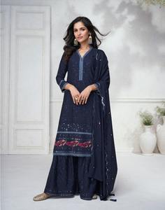 La mode pakistanaise la mieux notée Chinnon Silk Salwar Kameez pour les vêtements élégants pour femmes aux prix de gros de l'Inde - Product Image 4
