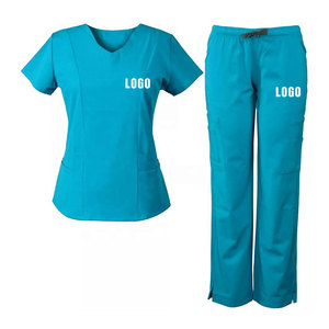 Uniformes unisexe de haute qualité OEM pour infirmière et médecin à manches courtes, ensemble de combinaisons médicales de couleur unie pour hôpitaux - Product Image 6