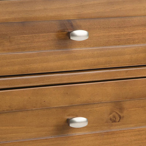 Table de chevet en teck avec finition couleur naturelle avec 2 tiroirs, tailles et couleurs personnalisées - Product Image 6