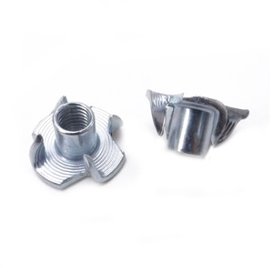 Écrous à quatre griffes torsadés anti-lâche ROHS <span class=keywords><strong>Assemblage</strong></span> de meubles à chaud Écrous en T en fer galvanisé Écrou <span class=keywords><strong>d</strong></span>'insertion fileté pour montage sur panneau - Product Image 2