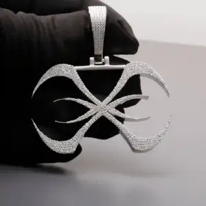 Araña Hip Hop diamantes de corte redondo personalizar hecho a mano 925 plata esterlina diamante colgante fabricante joyería fina regalo para él