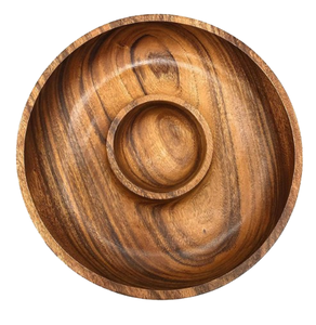 Plateau en bois durable de forme arrondie, design contemporain, pour les fêtes festives, soucoupes à assaisonnement, plateau de service - Product Image 3