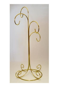 Supports à bijoux en bois d'acacia et laiton Organisateur de maison Accessoires de bijoux Design créatif au coût le plus bas - Product Image 5