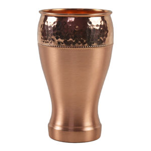 Export Quality Handmade Copper Glass Unique Design With Hammered Wine Beer Glass Best Copper Finishing at Competitive Prices - Product Image 1