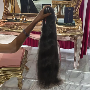 Usine directe prix brut non transformé indien Temple en vrac cheveux crus machine trame haute qualité Remy cheveux doux main sud inde vague - Product Image 5