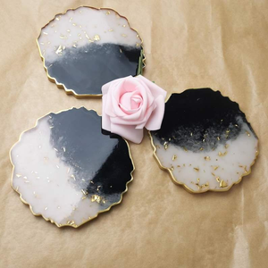 Sous-verres ronds en résine époxy de style royal pour la cuisine et la table, au meilleur prix - Product Image 1