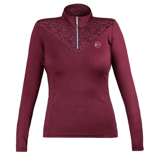 Hot Sale Horse Riding Clothing Female Outdoor Long <b>Sleeve</b> Zip up Base Layer Equestrian Apparel <b>Lace</b> Riding Show Shirt - Product Image 6