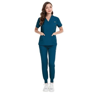 Uniformes de Hospital de nuevo diseño de alta calidad, uniformes médicos para mujeres, logotipo personalizado, conjuntos de uniformes de Enfermería de manga corta - Product Image 5