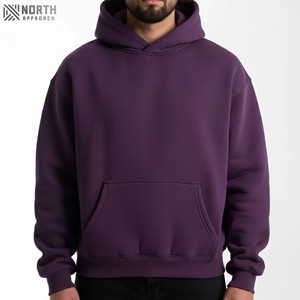 Conjunto de sudaderas con capucha y logotipo personalizado 100% algodón para hombre, ropa de correr de lana, Sudadera con capucha de gran tamaño en blanco, Jersey Unisex, sudaderas con capucha para hombre - Product Image 1