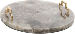 Plateau de décoration en quartz fumé Rectangle bois marbre plastique acier inoxydable pour servir des aliments à usage domestique - Product Image 6