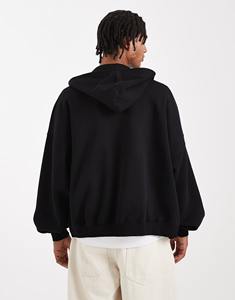 Sweat-shirts à capuche surdimensionnés en coton vintage avec logo personnalisé en gros pour hommes, lavage à l'acide, fabriqués au Pakistan - Product Image 4