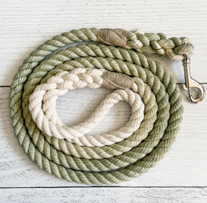 Laisse pour chien en corde de coton ombrée faite à la main, durable et élégante, pour la promenade et l'entraînement - Product Image 1