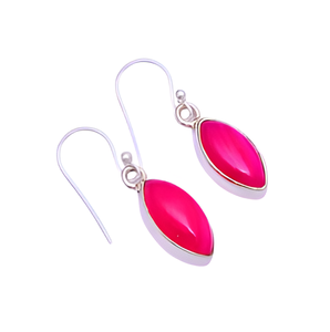 Pendiente de joyería colgante de plata de ley 925 con piedras preciosas de color rosa Marquesa, pendiente de moda para boda, aniversario para Unisex - Product Image 6